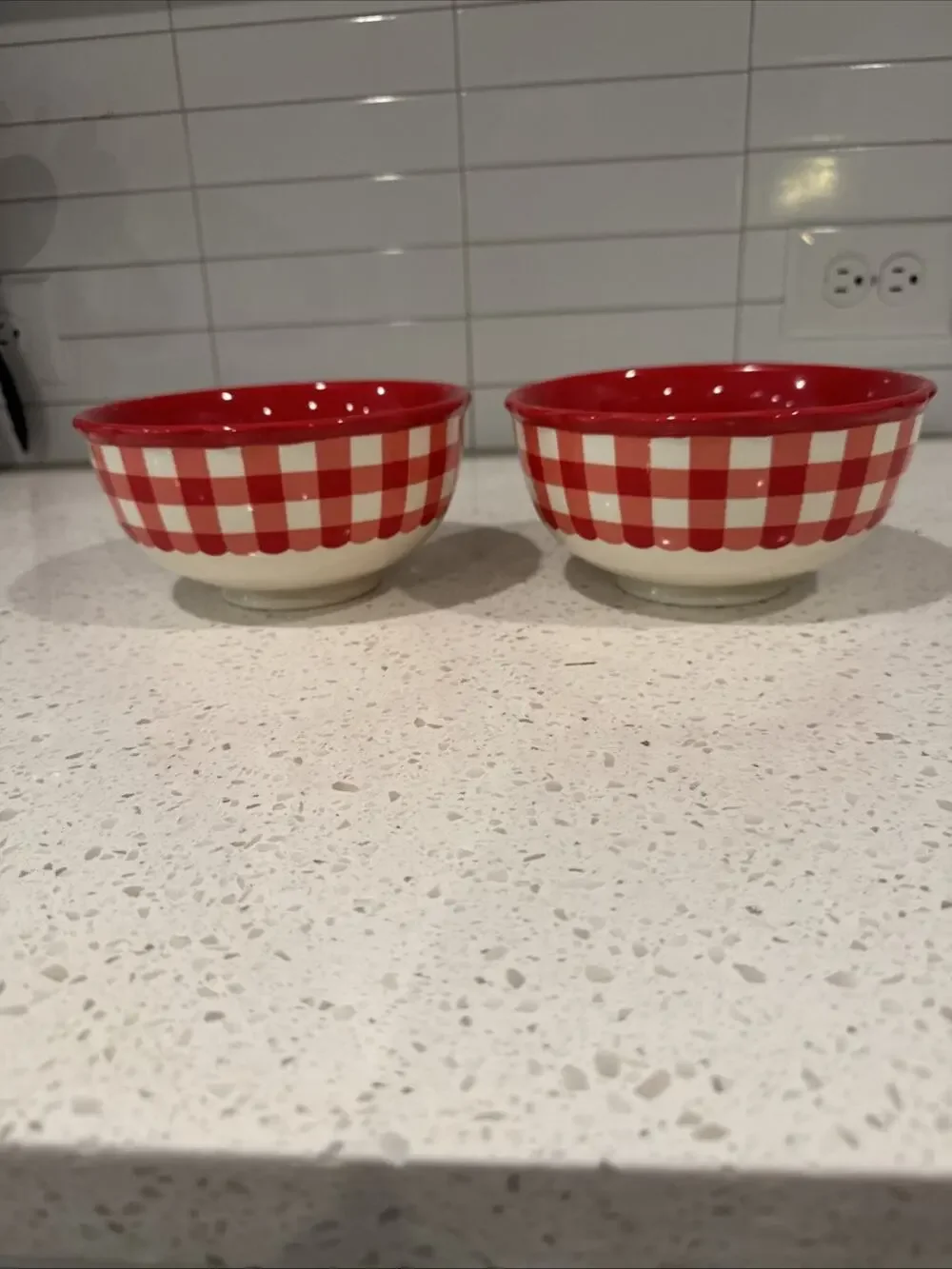 Pioneer Woman Red & White Gingham 6.5